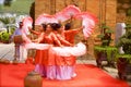 Vietnamese dancing on the Territory of Po Nagor Cham towers, Vietnam