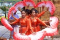 Vietnamese dancing on the Territory of Po Nagor Cham towers, Vietnam