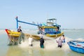 Vietnamese fishers at work