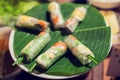 Vietnamese food, banh chung, banh tet are traditional eating on Royalty Free Stock Photo