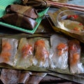 Vietnamese food, banh nam, banh bot loc