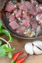 Vietnamese food, bo luc lac, beef Royalty Free Stock Photo