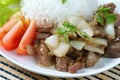 Vietnamese food, bo luc lac, beef Royalty Free Stock Photo