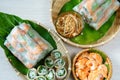 Vietnamese food, goi cuon, salad roll Royalty Free Stock Photo