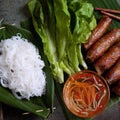 Vietnamese food, spring roll, bun,cha gio Royalty Free Stock Photo