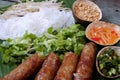 Vietnamese food, spring roll, bun,cha gio Royalty Free Stock Photo
