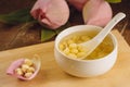 Vietnamese food, sweet lotus seed gruel, ingredients: lotus bean Royalty Free Stock Photo