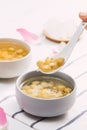 Vietnamese food, sweet lotus seed gruel, ingredients: lotus bean Royalty Free Stock Photo