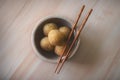 Vietnamese fried donuts called as Banh Ran.