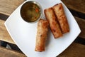 Vietnamese fried spring rolls with pork