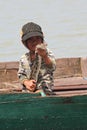 Vietnamese Girl And A Snake