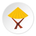 Vietnamese hat icon, flat style