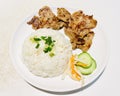 Vietnamese Lemongrass Chicken Chop Rice.