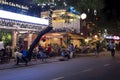 Vietnamese locals enjoy a dinner at a restaurant in Ho Chi Minh City, Vietnam