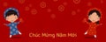 Vietnamese New Year banner design Royalty Free Stock Photo