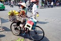 Vietnamese people with Bicycle Fruit Shop