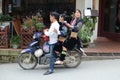 Vietnamese people on motorcycle
