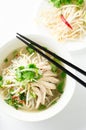 Vietnamese pho soup top view from above Royalty Free Stock Photo