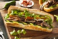 Vietnamese Pork Banh Mi Sandwich Royalty Free Stock Photo