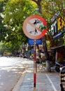 Vietnamese road prohibition sign