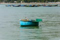 Vietnamese Round Bamboo boat. Vietnam.