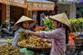 Vietnamese sales women in Hanoi Royalty Free Stock Photo