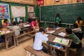 Vietnamese school children in the classroom