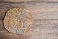 The Vietnamese Sesame Rice Cracker is called Banh Da and is made of tapioca flour, rice flour, salt, and sprinkled with Royalty Free Stock Photo