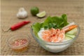 Vietnamese shrimp noodle bowl