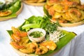 Vietnamese shrimp pancake Banh Tom in Vietnamese