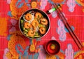 Vietnamese shrimp pho soup