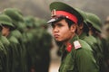 Vietnamese soldiers during a site visit program at Dien Bien Phu Royalty Free Stock Photo