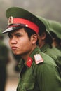 Vietnamese soldiers during a site visit program at Dien Bien Phu Royalty Free Stock Photo