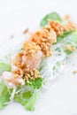 Vietnamese spring roll with lettuce