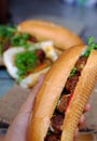 Vietnamese street food, banh mi thit nuong Royalty Free Stock Photo