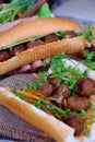 Vietnamese street food, banh mi thit nuong Royalty Free Stock Photo