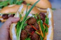 Vietnamese street food, banh mi thit nuong Royalty Free Stock Photo