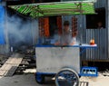 Vietnamese street food, roasted quails