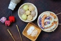 Vietnamese street food, sweet cake