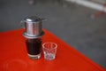 Vietnamese style coffee Royalty Free Stock Photo