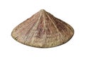 Vietnamese traditional hat or Asian conical hat isolated on white background. Image with clipping path Royalty Free Stock Photo