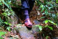 Vietnamese trekking sandal, plastic sandal, hiking shoes Royalty Free Stock Photo