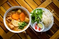 Vietnamese vegan Bun Bo Hue Royalty Free Stock Photo