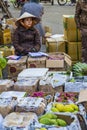 Vietnamese vendors selling fruit and vegetables