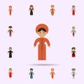 Vietnamese, woman cartoon icon. Universal set of people around the world for website design and development, app development Royalty Free Stock Photo