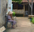 Vietnamese woman selling souvenirs in Hoi An Royalty Free Stock Photo