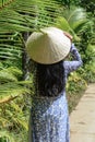 Vietnamese woman with traditional dress Royalty Free Stock Photo