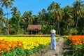 Vietnamese woman with traditional dress Royalty Free Stock Photo