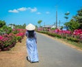 Vietnamese woman with traditional dress Royalty Free Stock Photo