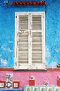 VIETRI SUL MARE, ITALY - April 27, 2018 Ancient window of color Royalty Free Stock Photo